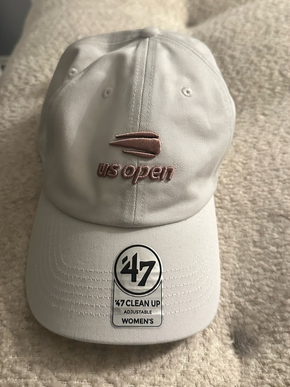 47 Women's White Baseball Hat Bow Back